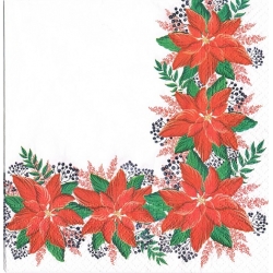 Serwetka  -3103-  Gwiazda Betlejemska, girlanda